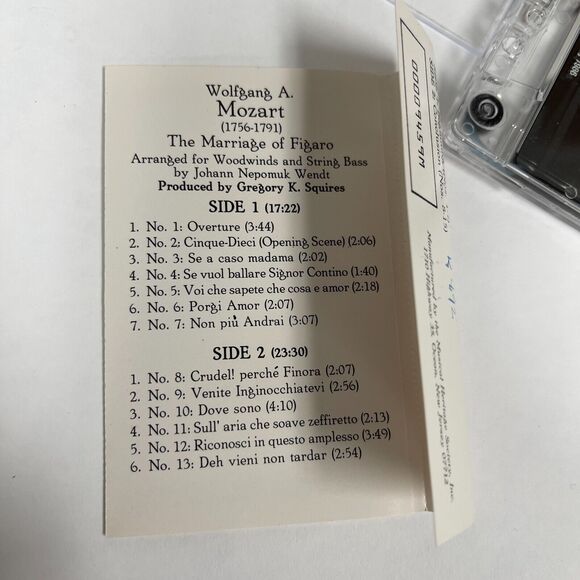 Wolfgang A. Mozart The Marriage of Figaro by Johann Nepomuk Wendt Cassette - Picture 3 of 8